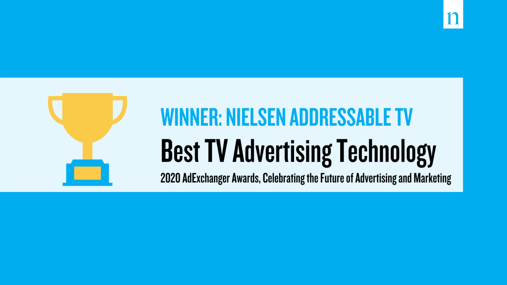 Nielsen Addressable TV gana el premio a la mejor tecnología de publicidad televisiva en los AdExchanger Awards 2020