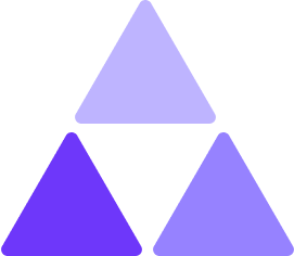 青色の影付きの三角形
