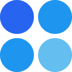 Four blue circles